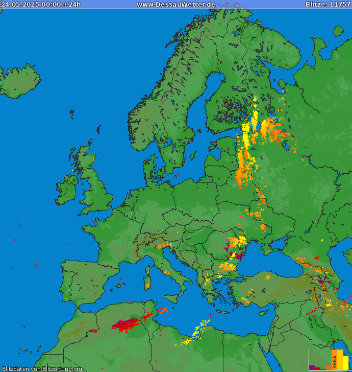 Blitzkarte Europa 24.05.2025