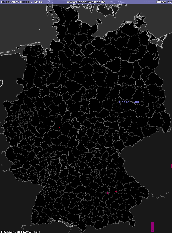 Blitzkarte Deutschland 16.06.2025