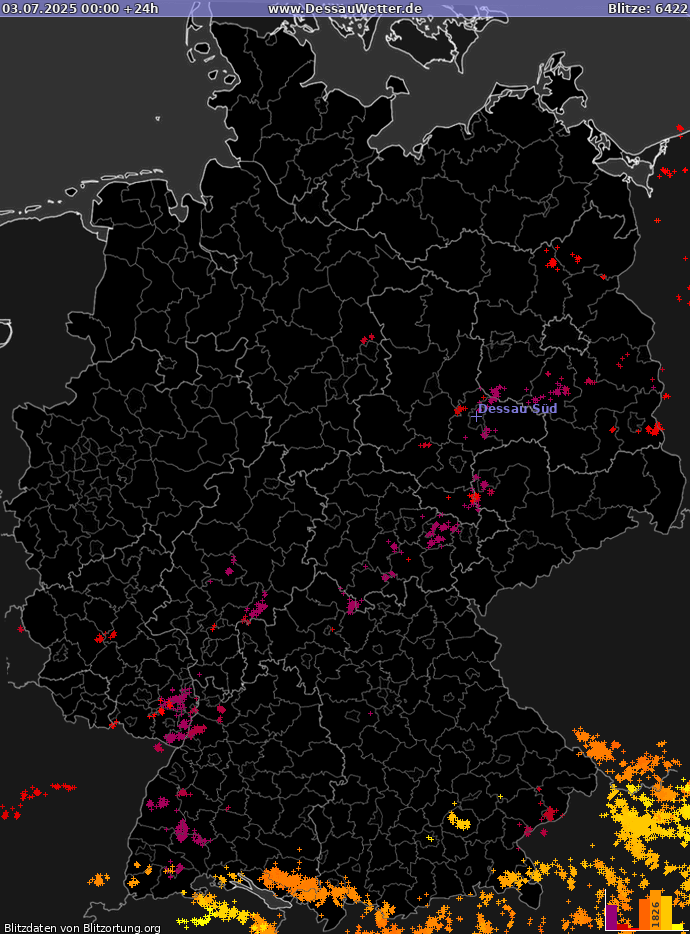 Blitzkarte Deutschland 03.07.2025