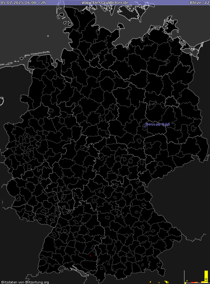 Blitzkarte Deutschland 05.07.2025 (Animation)