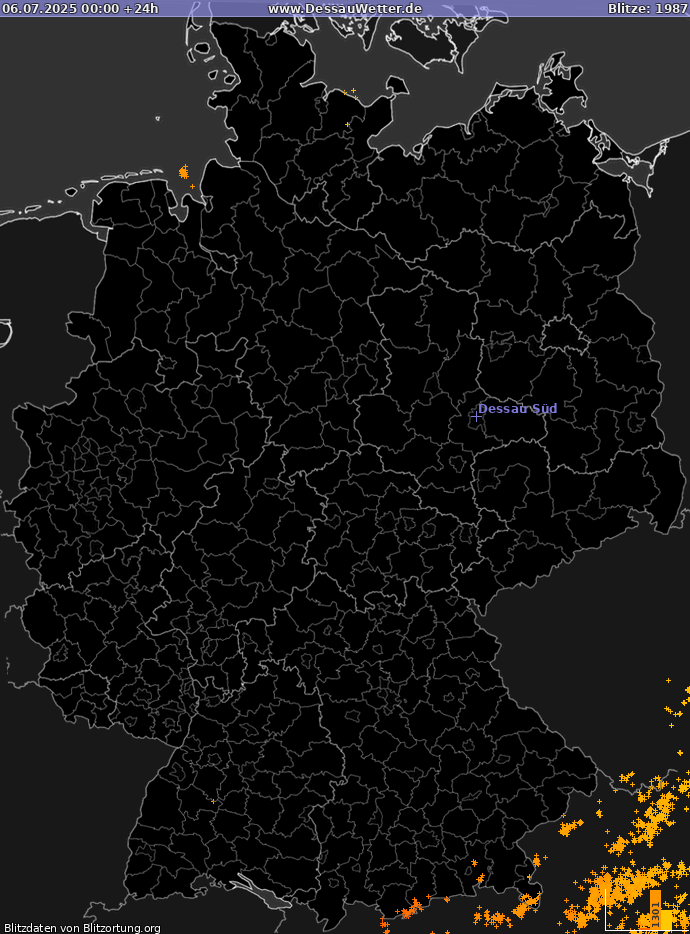 Mapa wy?adowa? Niemcy 2025-07-06