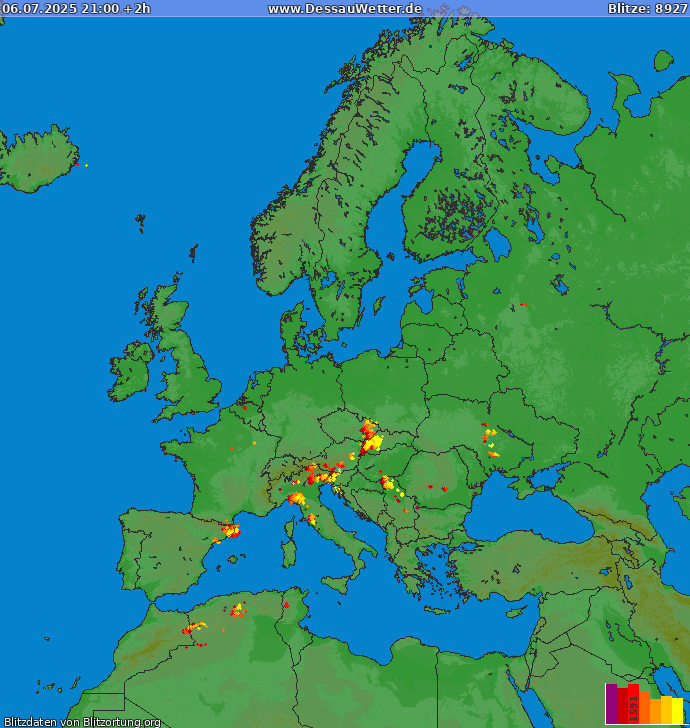 Zibens karte Europa 2025.07.06 (Anim?cija)