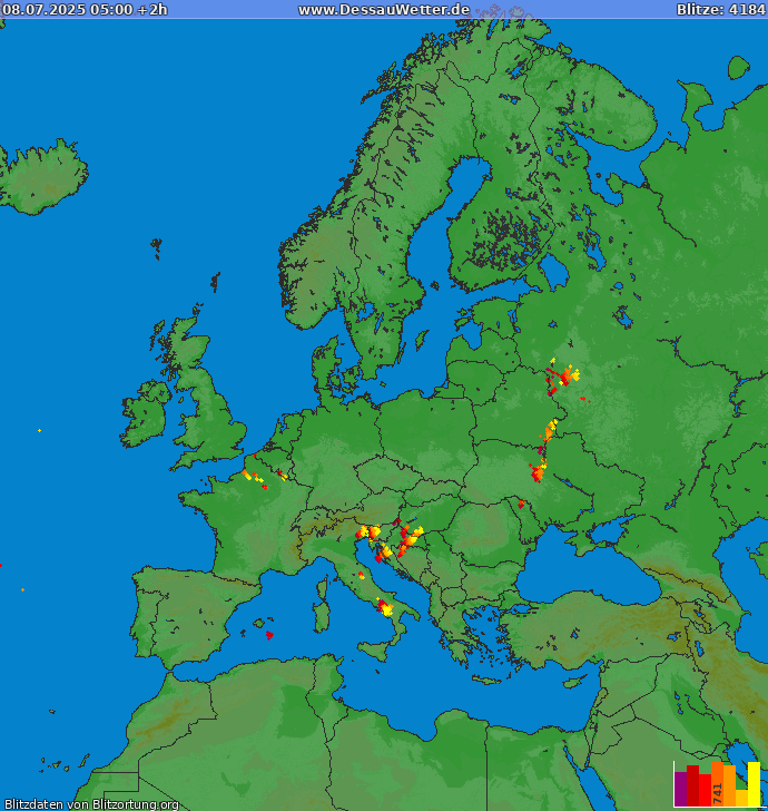 Zibens karte Europa 2025.07.08 (Anim?cija)