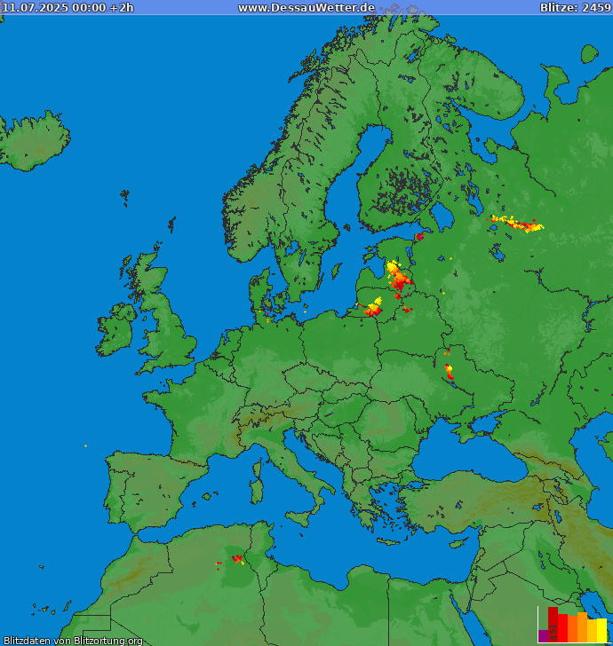 Zibens karte Europa 2025.07.11 (Anim?cija)