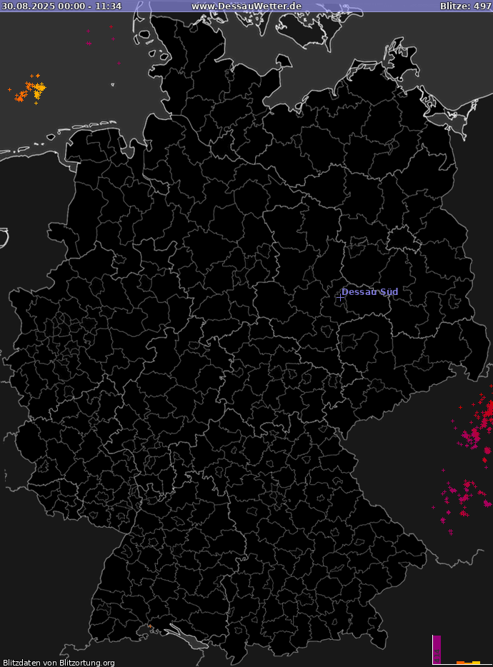 Blitzkarte Deutschland 30.08.2025