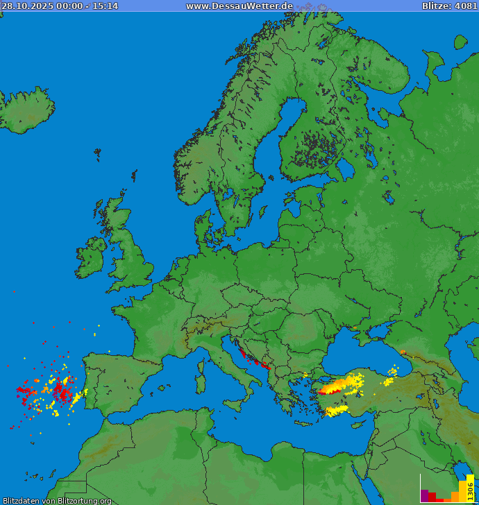 Blitzkarte Europa 28.10.2025