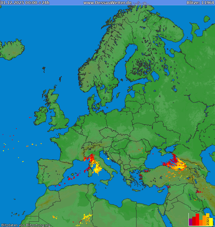 Salamakartta Eurooppa 2025-12-01