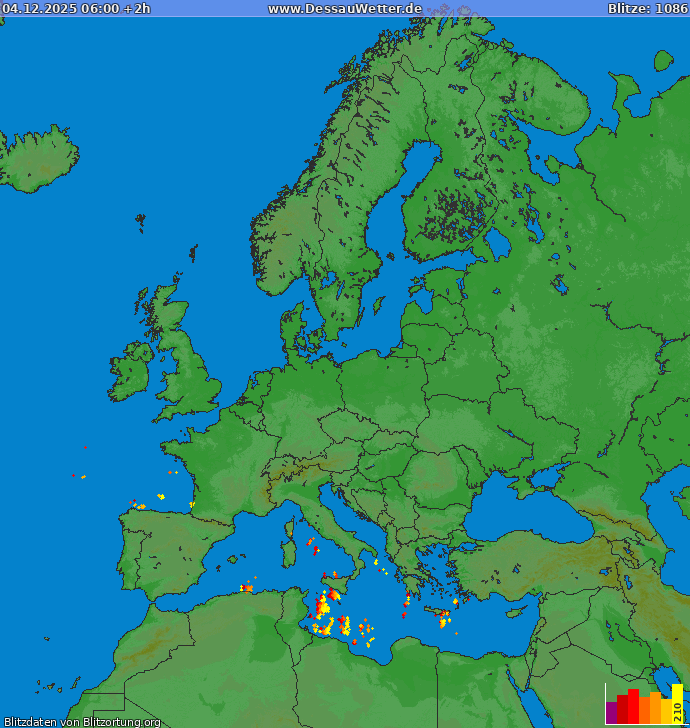 Blitzkarte Europa 04.12.2025 (Animation)