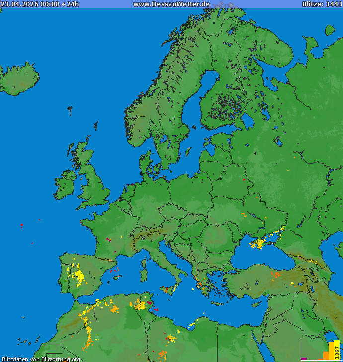 Mapa wy?adowa? Europa 2026-04-23