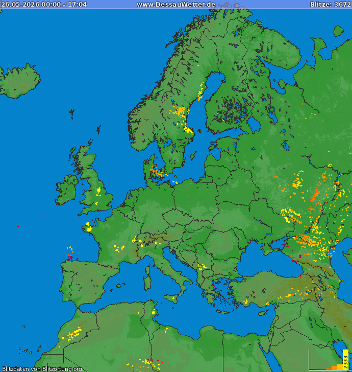 Blitzkarte Europa 26.05.2026
