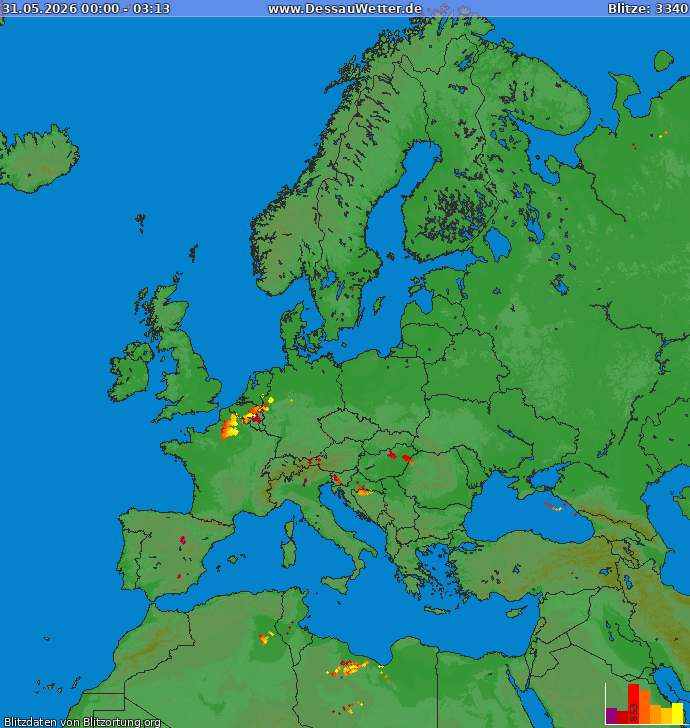 Blitzkarte Europa 31.05.2026