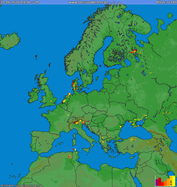Blitzkarte Europa 10.06.2026 (Animation)