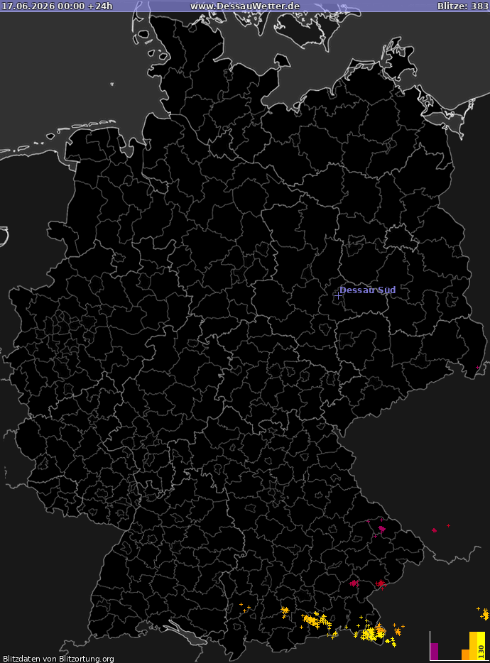Blitzkarte Deutschland 17.06.2026
