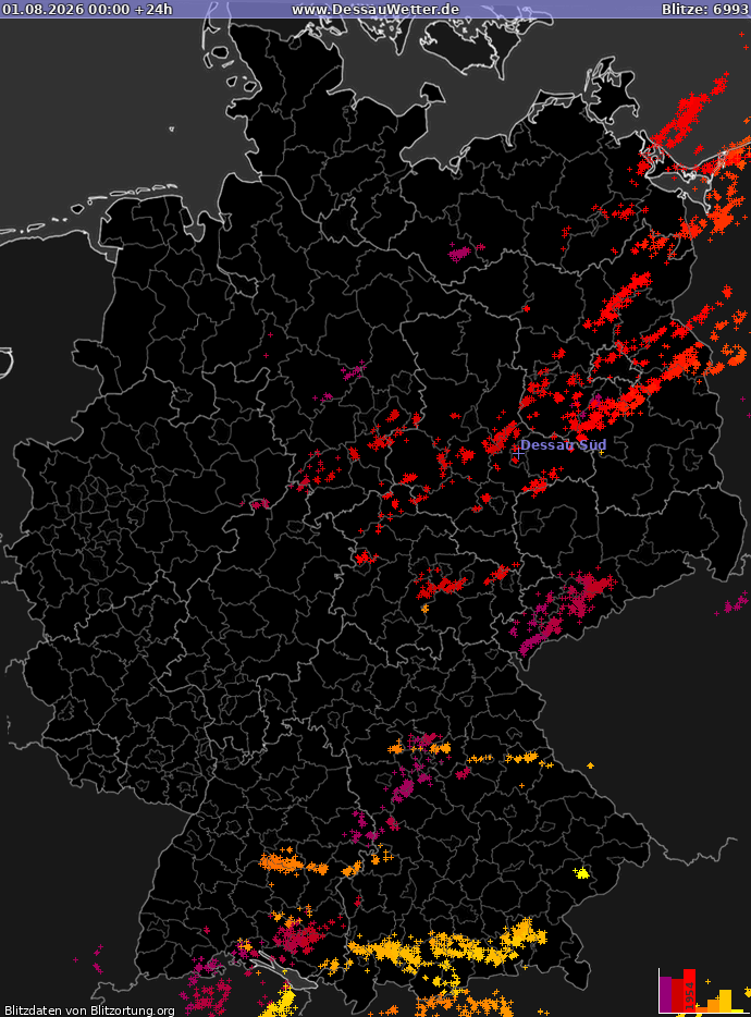 Blitzkarte Deutschland 01.08.2026