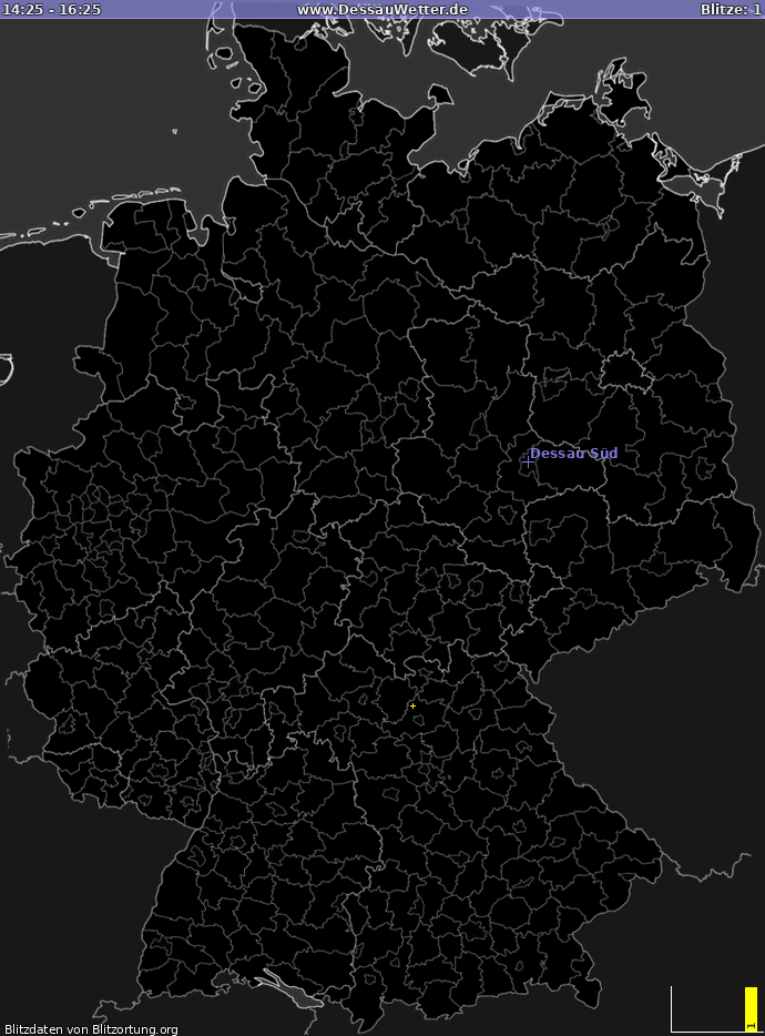 Bliksem kaart Duitsland 04.03.2024 02:14:50